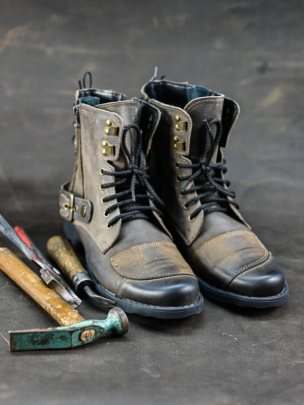 Handmade Italian Leather Motorcycle Boots, Men's High Boots, Leather Boots Men, Handmade Leather Boots, Combat Boots, Brown Boots,