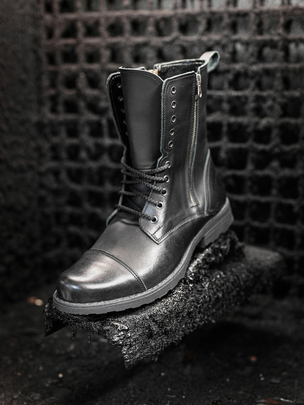 Handmade Italian Leather Boots, Men's High Boots, Leather Boots Men, Handmade Leather Shoes, Combat Boots, Black Boots