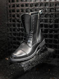 Handmade Italian Leather Boots, Men's High Boots, Leather Boots Men, Handmade Leather Shoes, Combat Boots, Black Boots