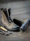 Handmade Italian Leather Boots, Men's High Boots, Leather Boots Men, Handmade Leather Shoes, Combat Boots, Brown Boots
