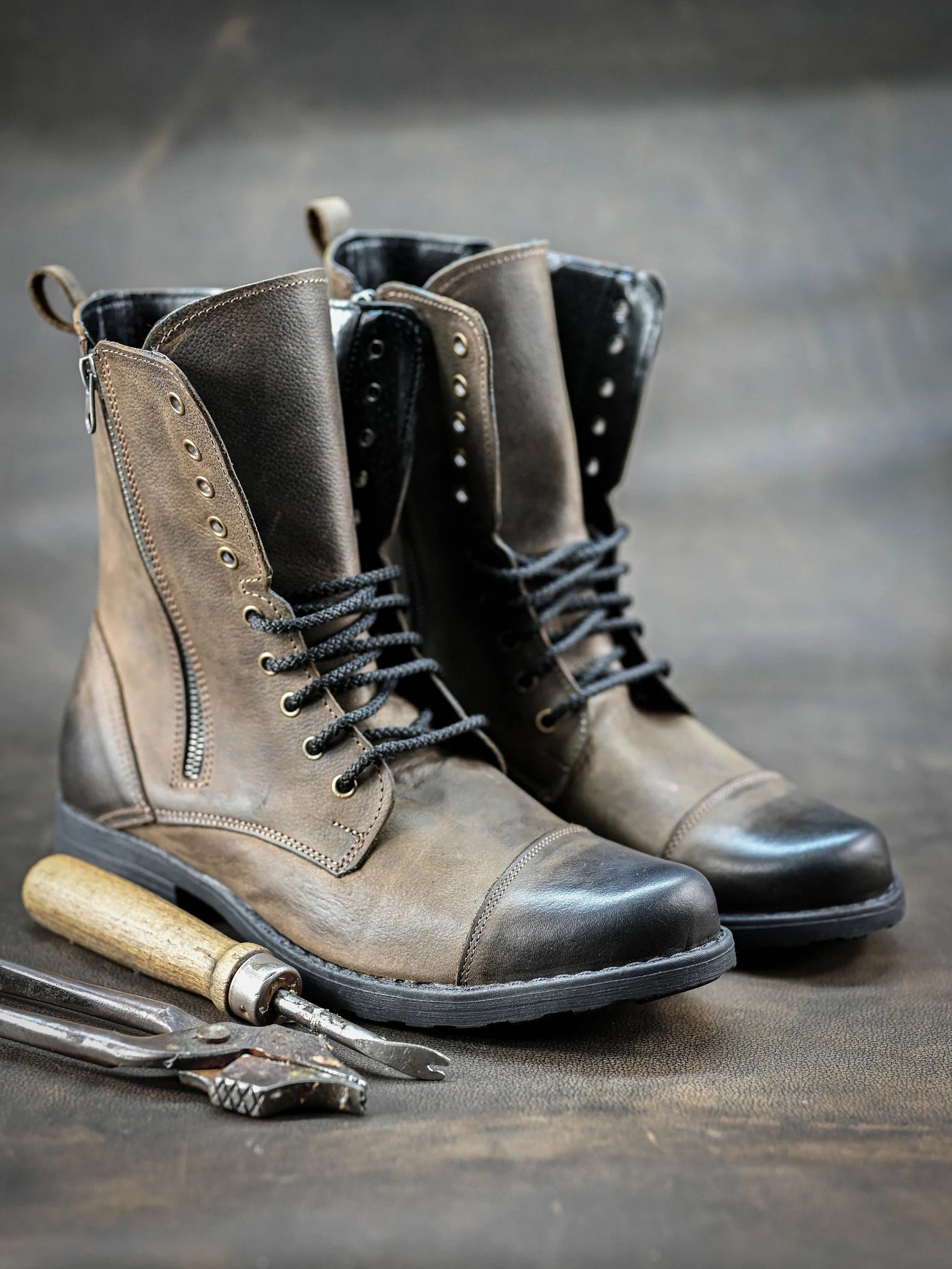 Handmade Italian Leather Boots, Men's High Boots, Leather Boots Men, Handmade Leather Shoes, Combat Boots, Brown Boots