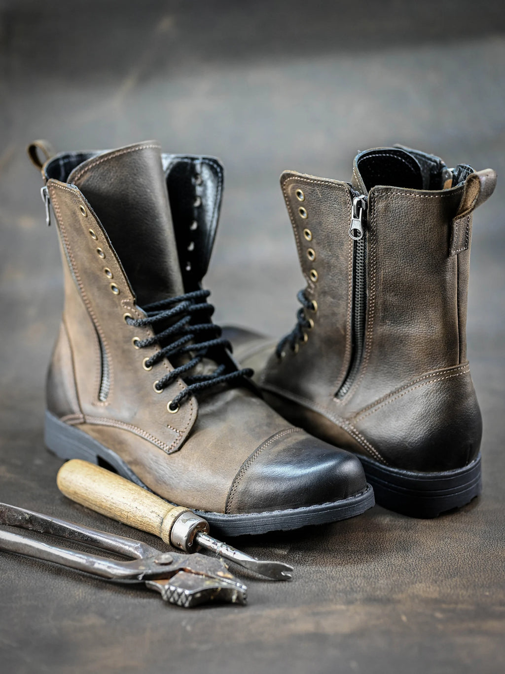 Handmade Italian Leather Boots, Men's High Boots, Leather Boots Men, Handmade Leather Shoes, Combat Boots, Brown Boots