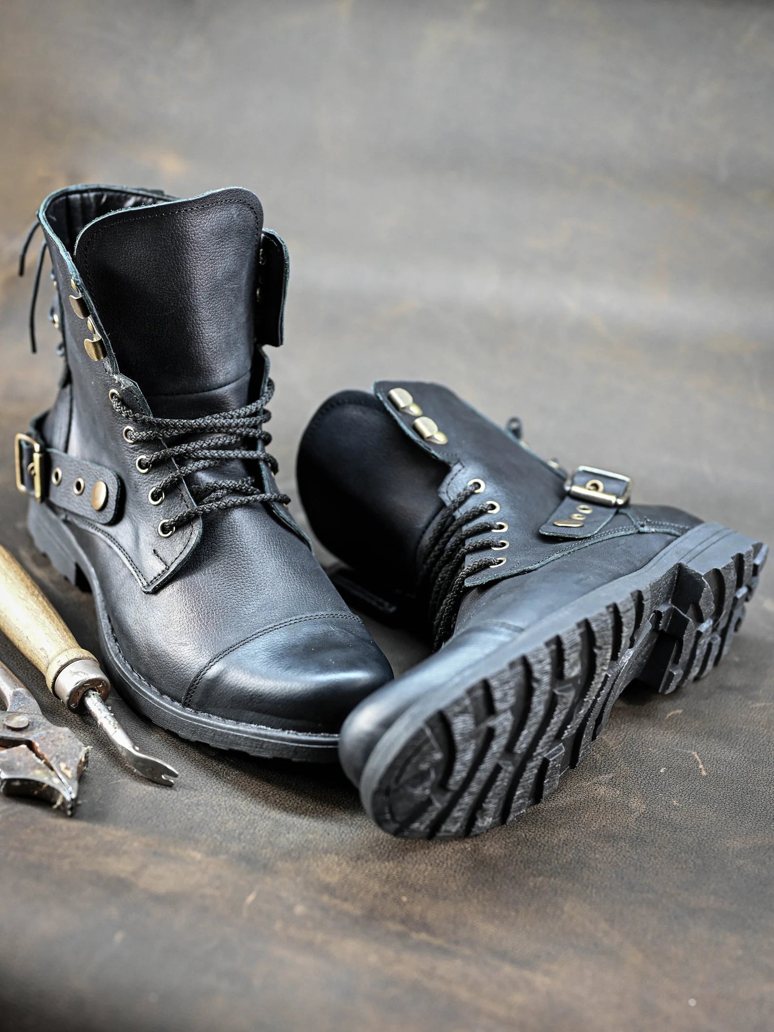 Handmade Italian Leather Boots, Men's High Boots, Leather Boots Men, Handmade Leather Boots, Combat Boots, Black Boots