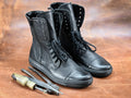 Handmade Italian Leather Boots, Men's High Boots, Leather Boots Men, Handmade Leather Shoes, Combat Boots, Black Boots