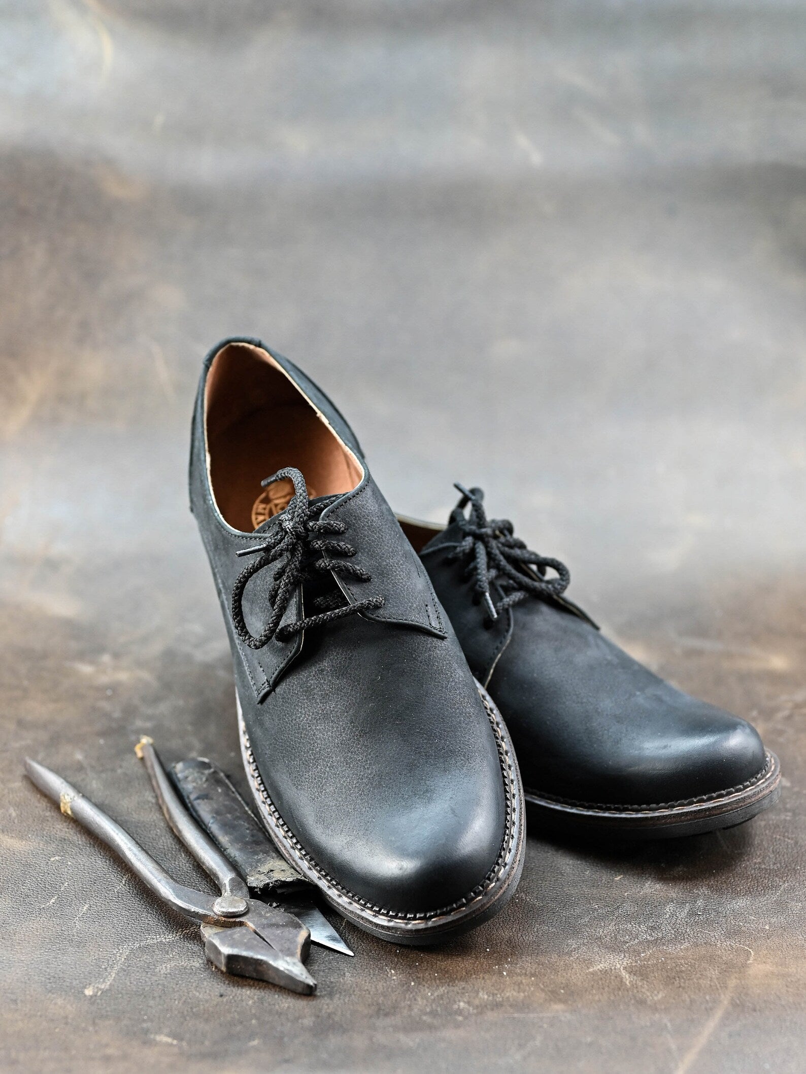 Premium Italian Leather Men's Derby Shoes, Handcrafted, Classic Style, Men's Shoes, Handmade Leather Shoes, Black Shoes, Timeless Elegance