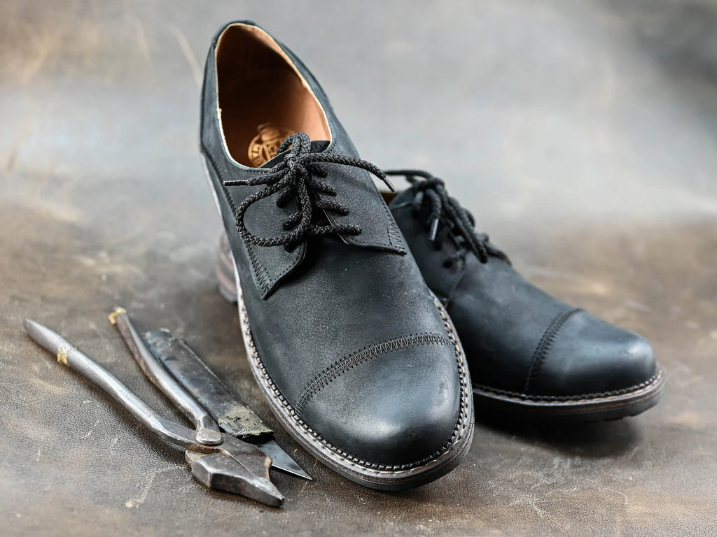 Premium Italian Leather Men's Derby Shoes, Handcrafted, Classic Style, Men's Shoes, Handmade Leather Shoes, Black Shoes, Timeless Elegance