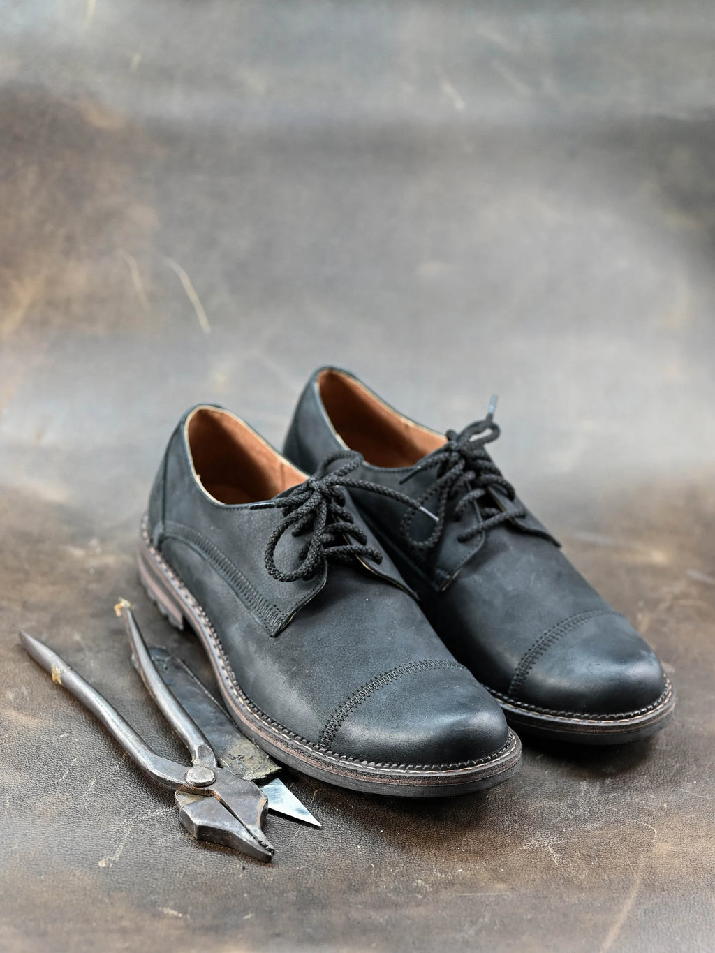 Premium Italian Leather Men's Derby Shoes, Handcrafted, Classic Style, Men's Shoes, Handmade Leather Shoes, Black Shoes, Timeless Elegance