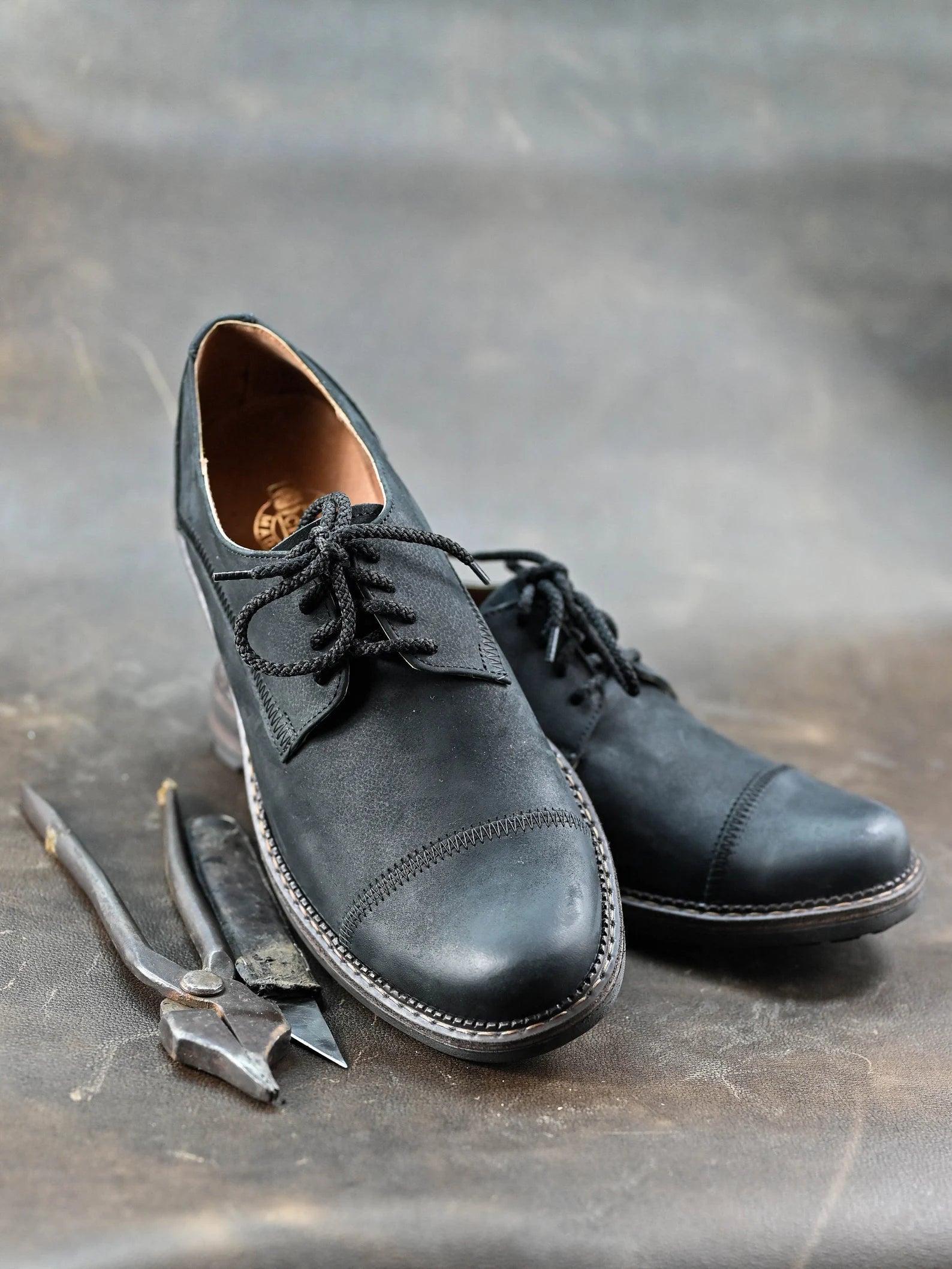 Premium Italian Leather Men's Derby Shoes, Handcrafted, Classic Style, Men's Shoes, Handmade Leather Shoes, Black Shoes, Timeless Elegance