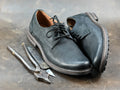 Premium Italian Leather Men's Derby Shoes, Handcrafted, Classic Style, Men's Shoes, Handmade Leather Shoes, Black Shoes, Timeless Elegance