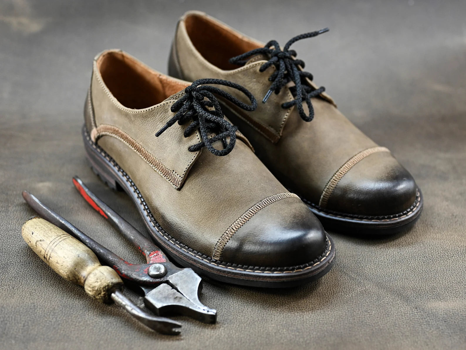 Premium Italian Leather Men's Derby Shoes, Handcrafted, Classic Style, Men's Shoes, Handmade Leather Shoes, Brown Shoes, Timeless Elegance
