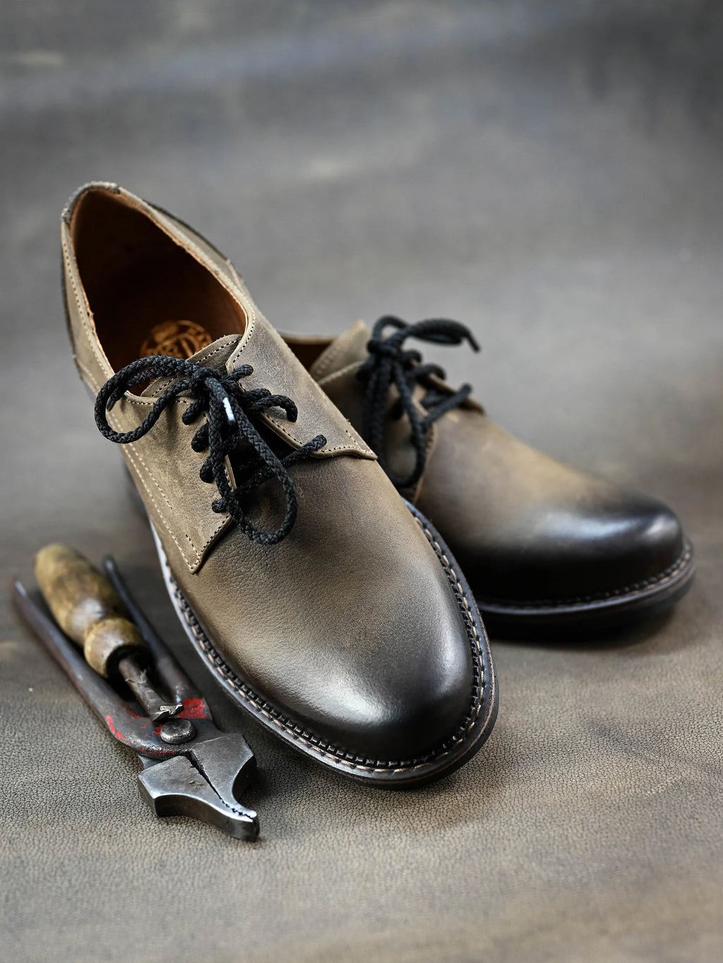 Premium Italian Leather Men's Derby Shoes, Handcrafted, Classic Style, Men's Shoes, Handmade Leather Shoes, Brown Shoes, Timeless Elegance