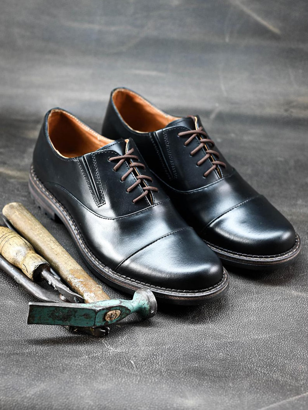 Premium Italian Leather Men's Derby Shoes, Handcrafted, Classic Style, Men's Shoes, Handmade Leather Shoes, Black Shoes, Timeless Elegance