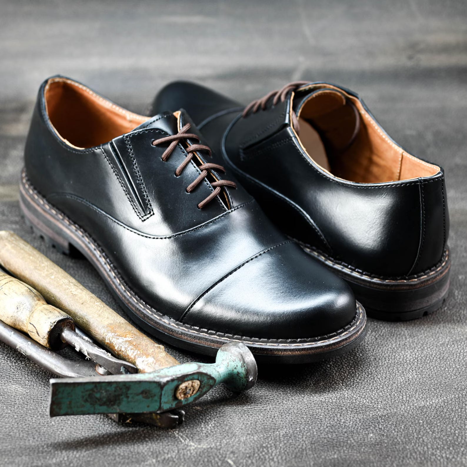 Premium Italian Leather Men's Derby Shoes, Handcrafted, Classic Style, Men's Shoes, Handmade Leather Shoes, Black Shoes, Timeless Elegance
