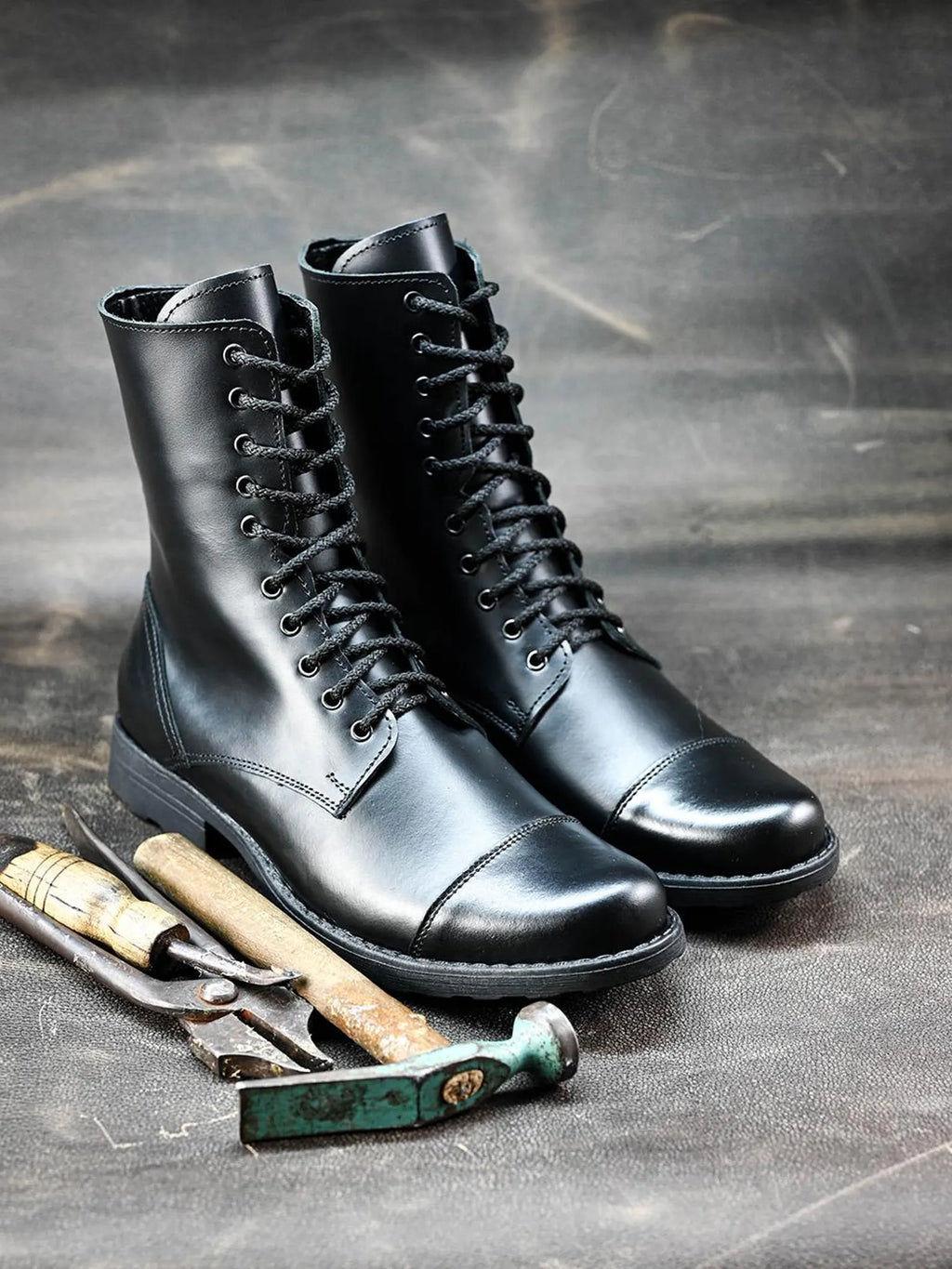 Handmade Italian Leather Boots, Men's High Boots, Leather Boots Men, Handmade Leather Shoes, Combat Boots, Black Boots