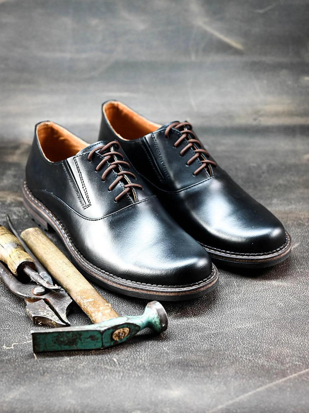 Premium Italian Leather Men's Derby Shoes, Handcrafted, Classic Style, Men's Shoes, Handmade Leather Shoes, Black Shoes, Timeless Elegance