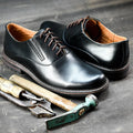 Premium Italian Leather Men's Derby Shoes, Handcrafted, Classic Style, Men's Shoes, Handmade Leather Shoes, Black Shoes, Timeless Elegance