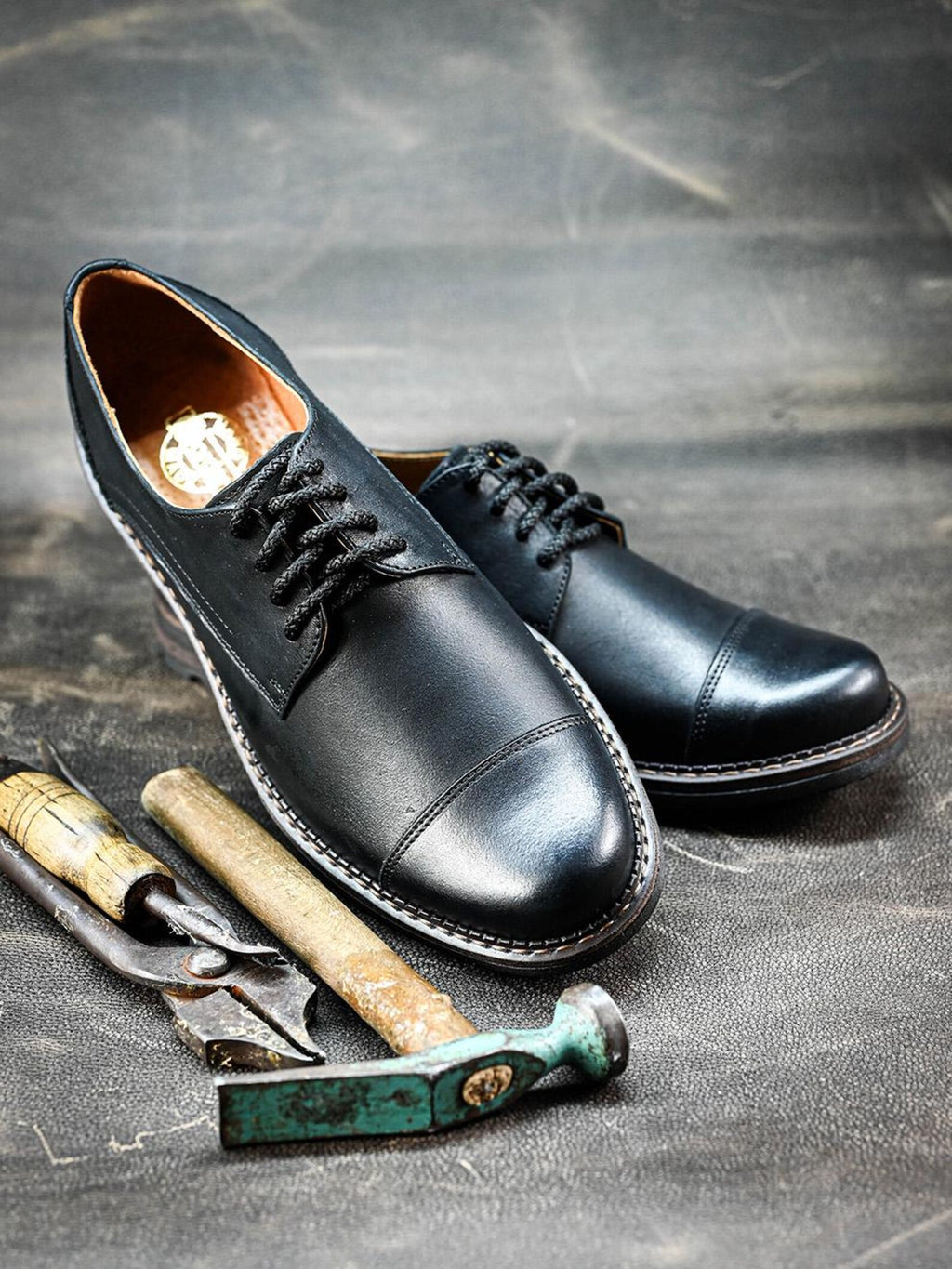 Premium Italian Leather Men's Derby Shoes, Handcrafted, Classic Style, Men's Shoes, Handmade Leather Shoes, Black Shoes, Timeless Elegance