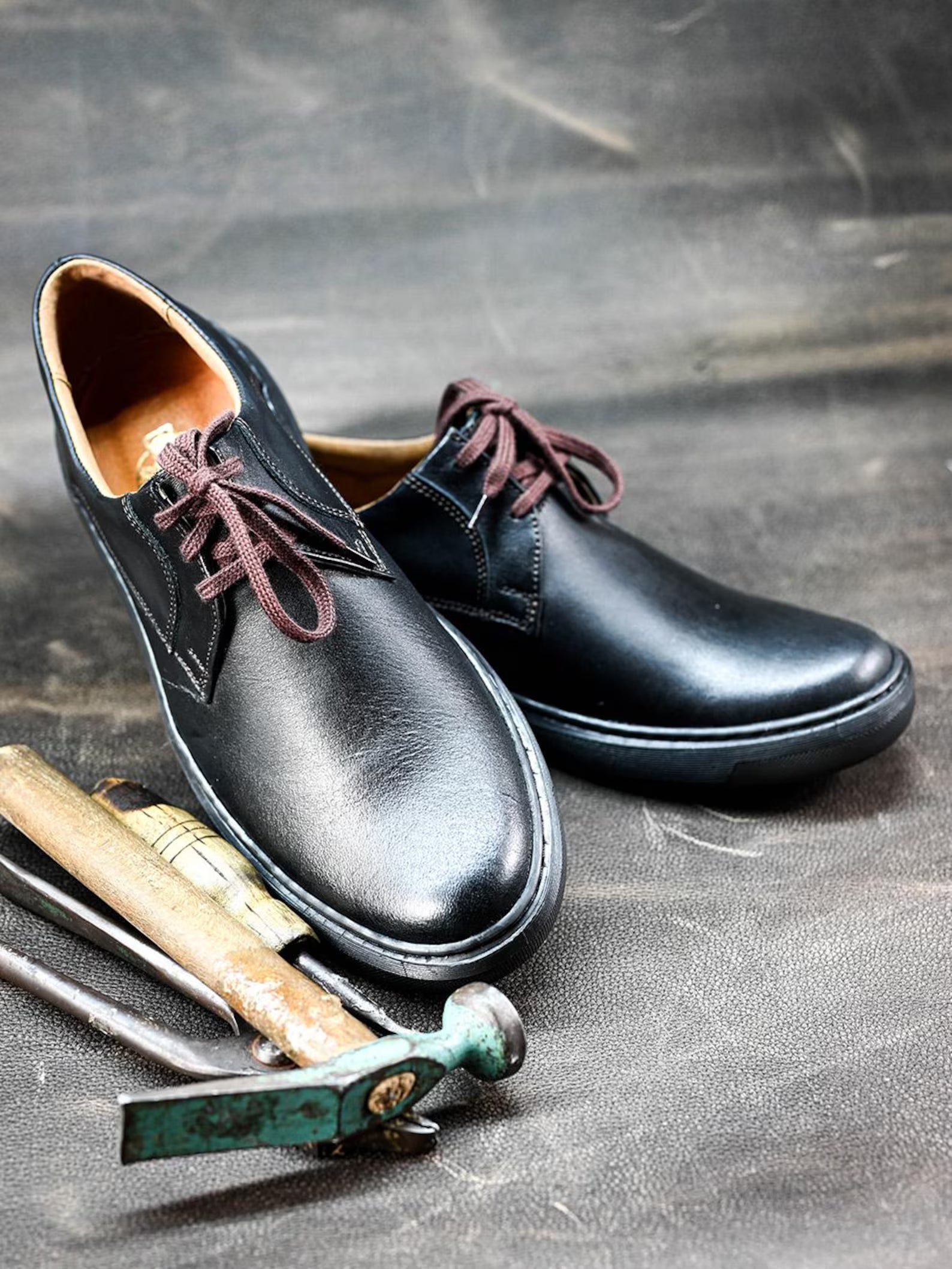 Luca Black Leather Casual Shoes for Men | Handmade Smart Casual Shoes | Comfortable Everyday Leather Sneakers | Premium Italian Leather