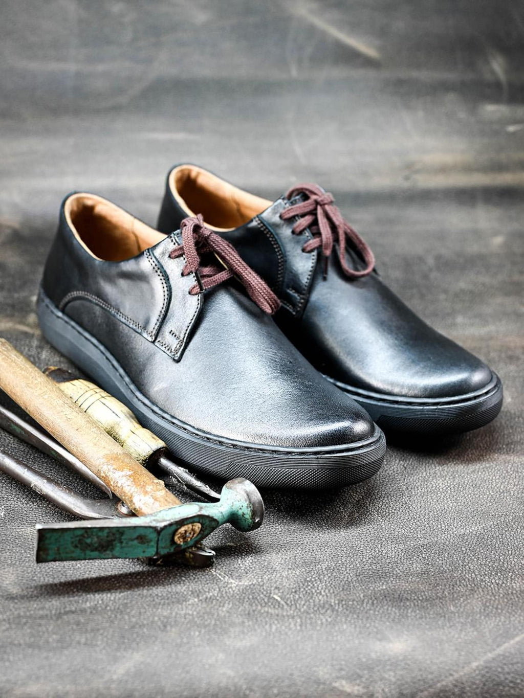 Luca Black Leather Casual Shoes for Men | Handmade Smart Casual Shoes | Comfortable Everyday Leather Sneakers | Premium Italian Leather