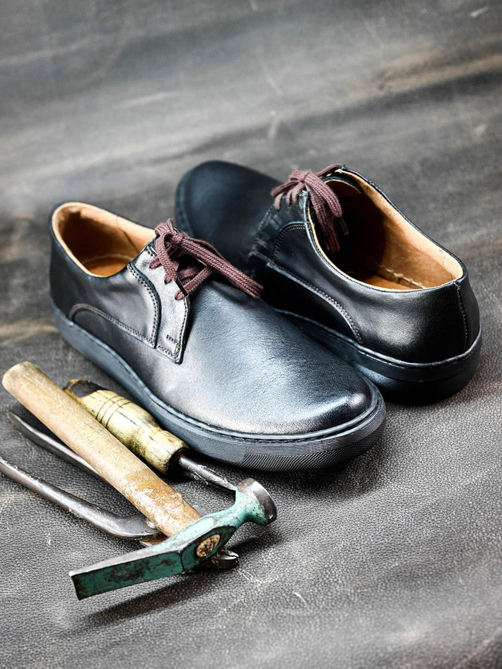 Luca Black Leather Casual Shoes for Men | Handmade Smart Casual Shoes | Comfortable Everyday Leather Sneakers | Premium Italian Leather