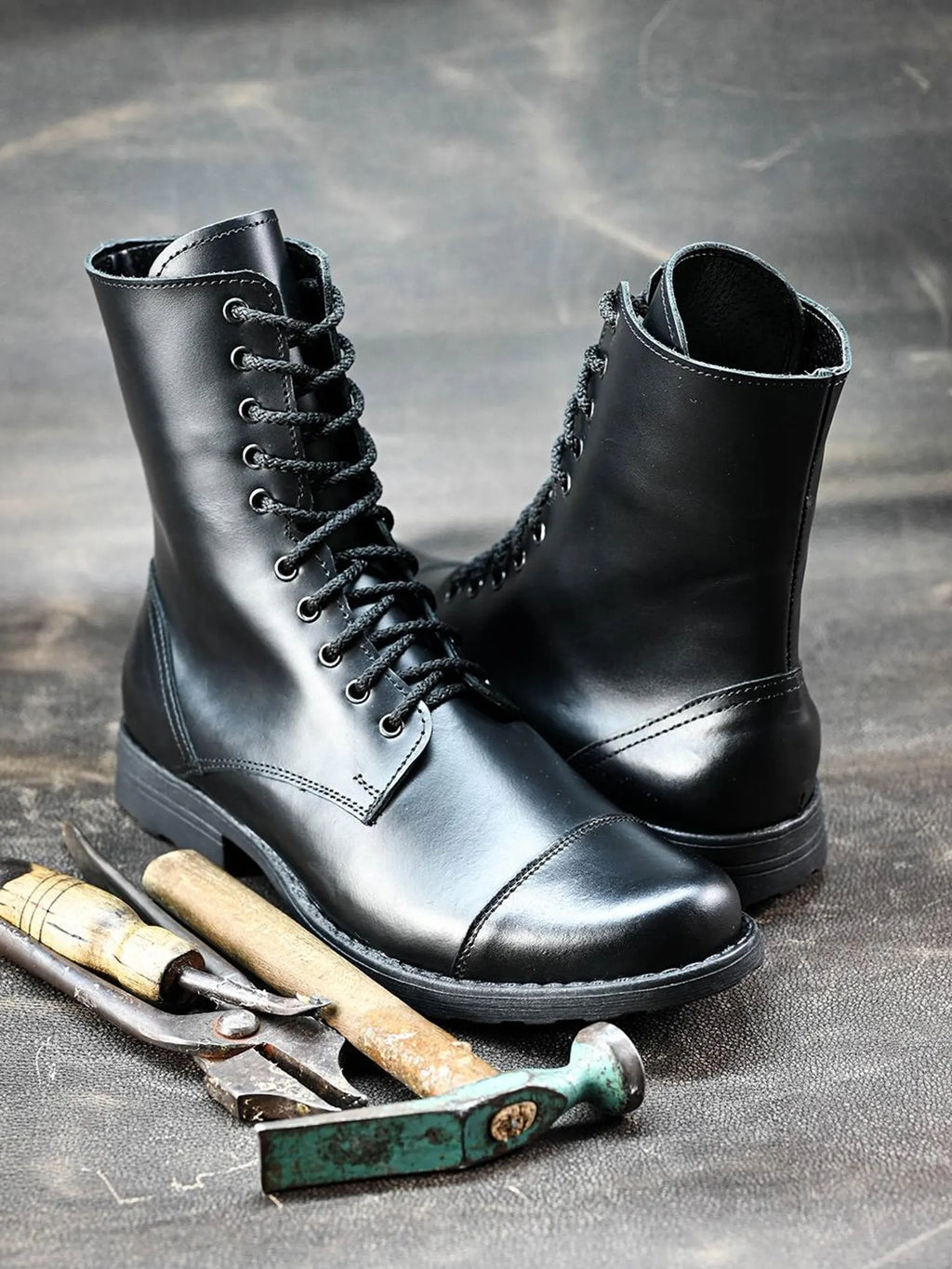 Handmade Italian Leather Boots, Men's High Boots, Leather Boots Men, Handmade Leather Shoes, Combat Boots, Black Boots