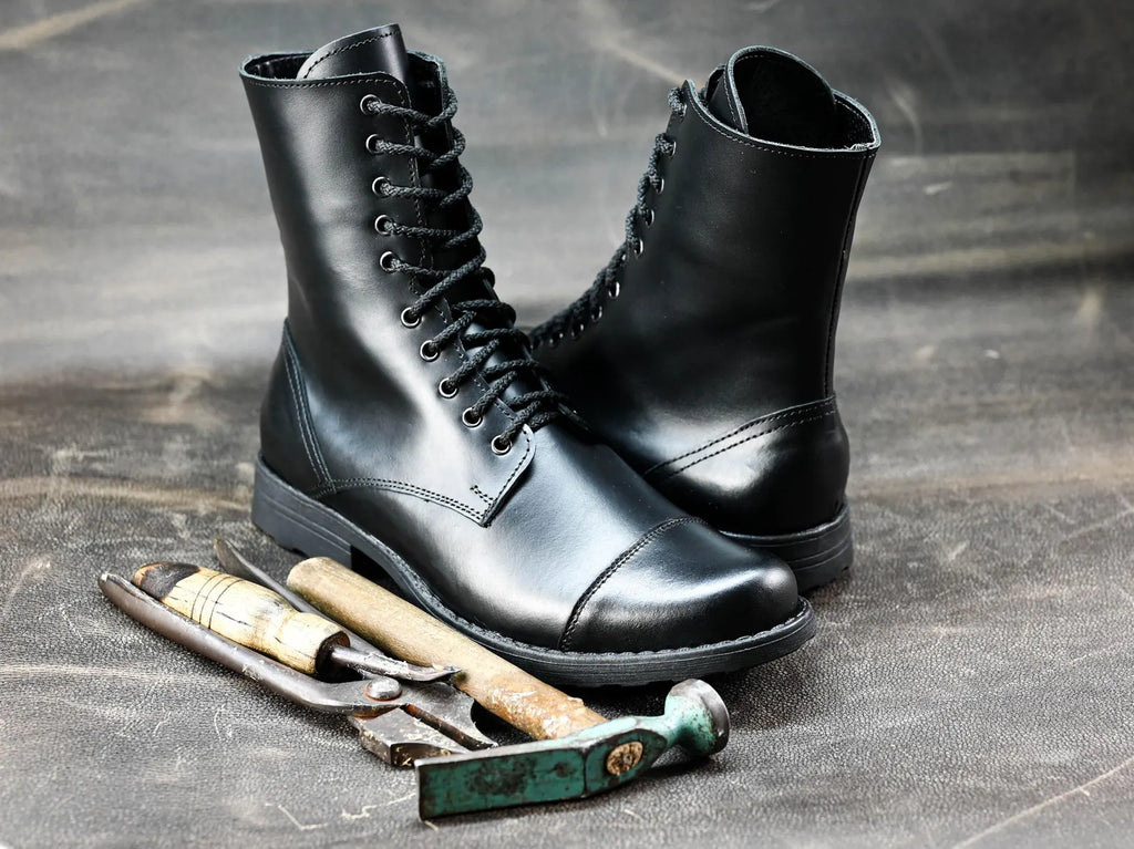 Handmade Italian Leather Boots, Men's High Boots, Leather Boots Men, Handmade Leather Shoes, Combat Boots, Black Boots