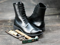 Handmade Italian Leather Boots, Men's High Boots, Leather Boots Men, Handmade Leather Shoes, Combat Boots, Black Boots