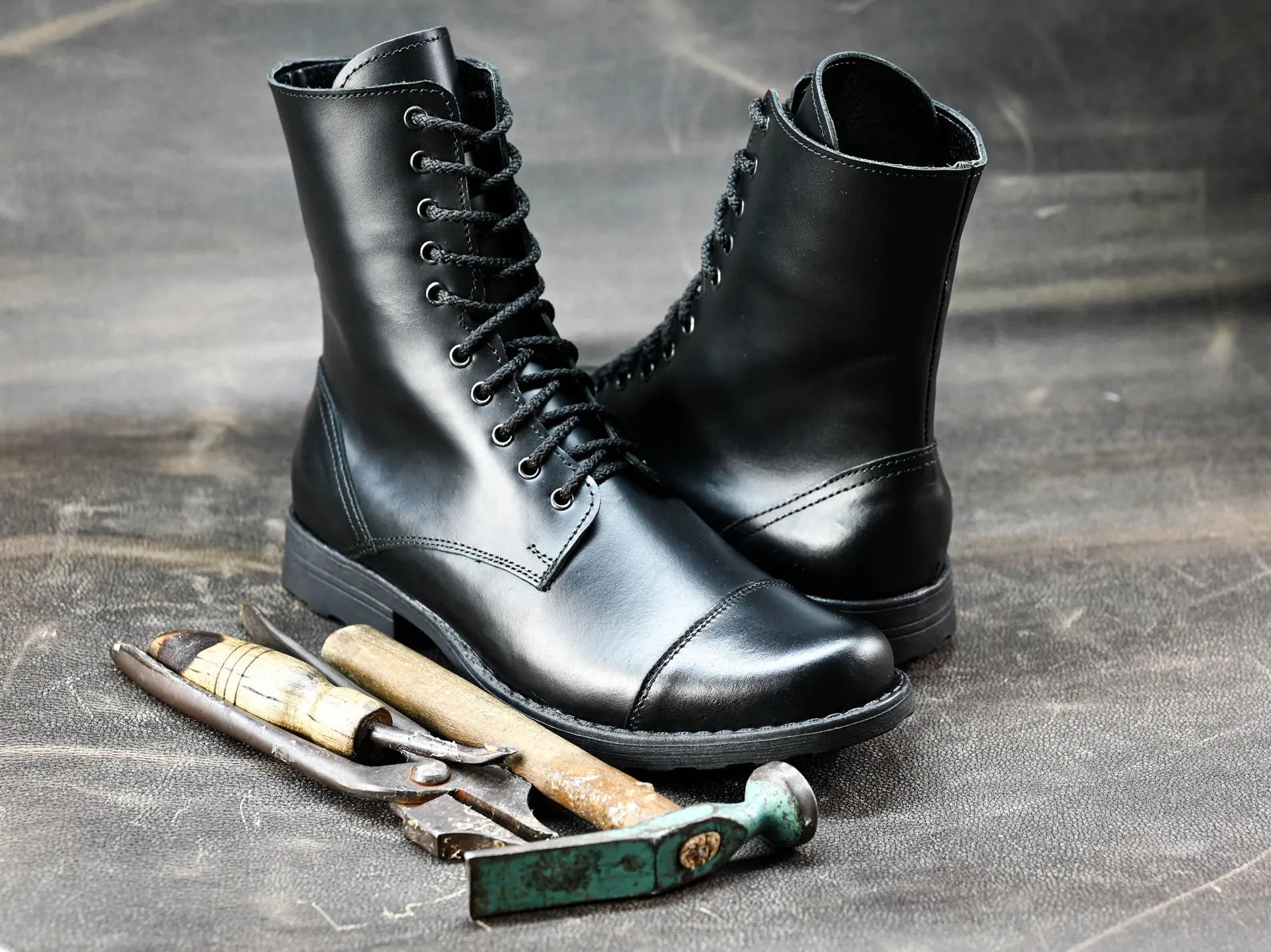 Handmade Italian Leather Boots, Men's High Boots, Leather Boots Men, Handmade Leather Shoes, Combat Boots, Black Boots
