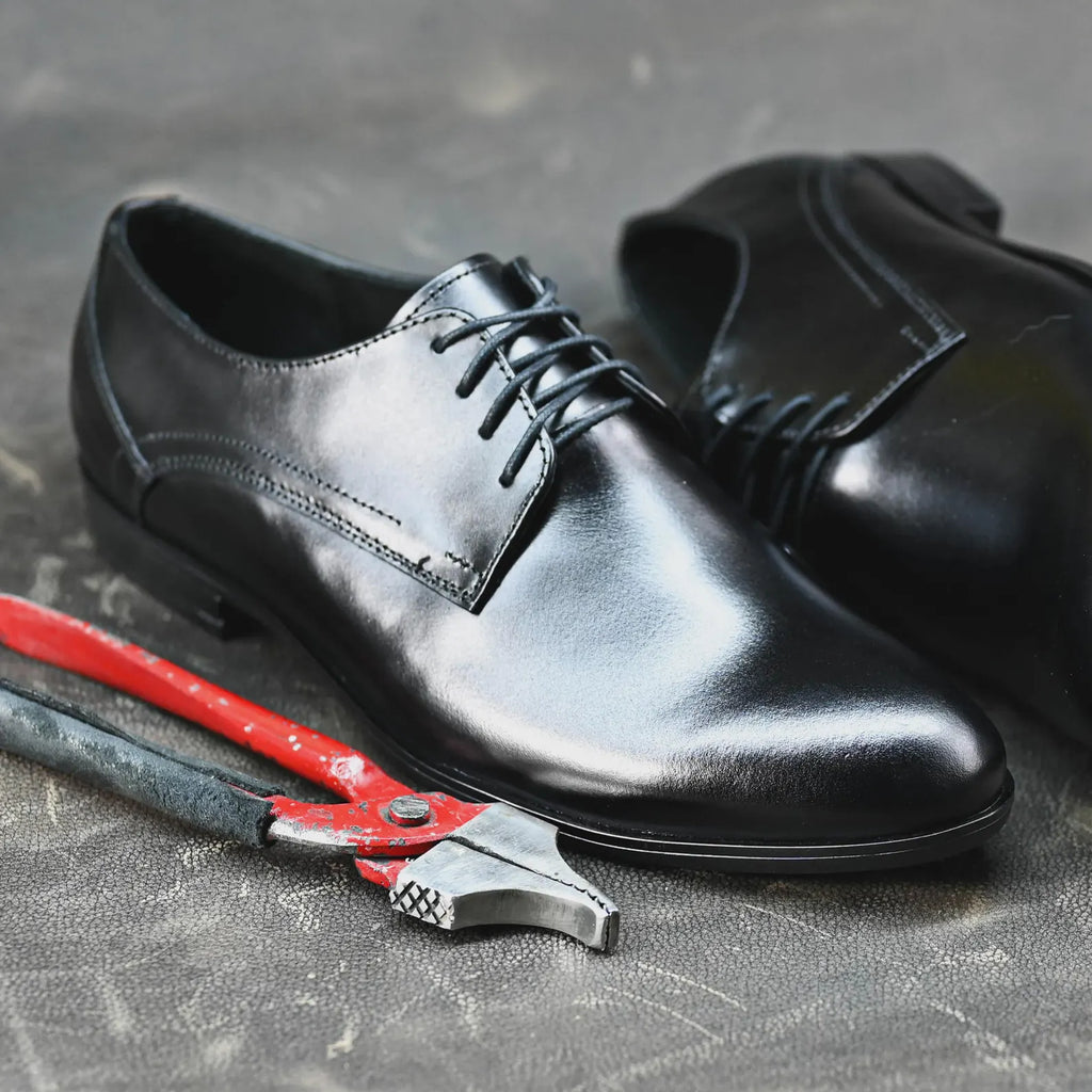 Handmade Black Leather Men’s Oxford Shoes – Classic Derby Milano