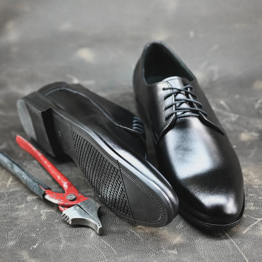 Handmade Black Leather Men’s Oxford Shoes – Classic Derby Milano
