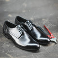 Handmade Black Leather Men’s Oxford Shoes – Classic Derby Milano