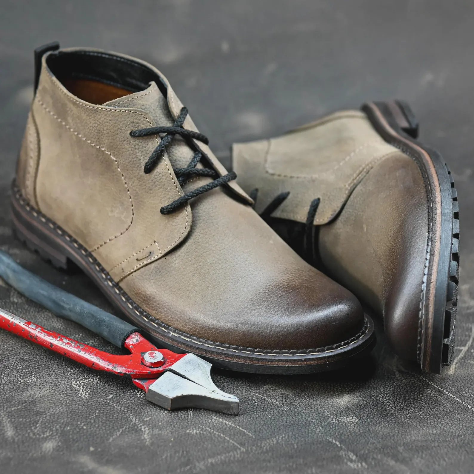 Brown Chukka Boots for Men – Handmade Ankle Dress Shoes, Durable Everyday Style