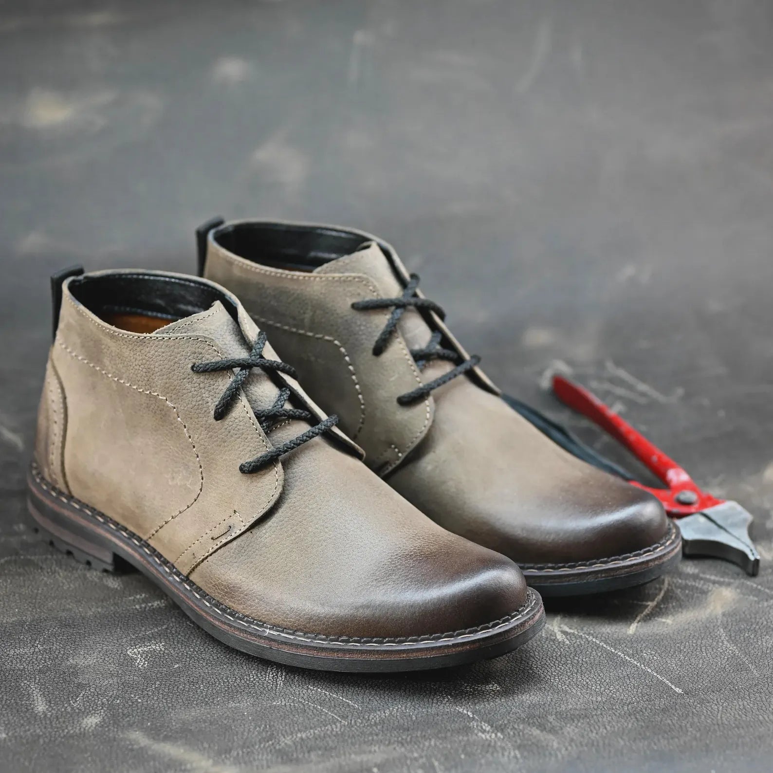 Brown Chukka Boots for Men – Handmade Ankle Dress Shoes, Durable Every – Motorcycle Boots